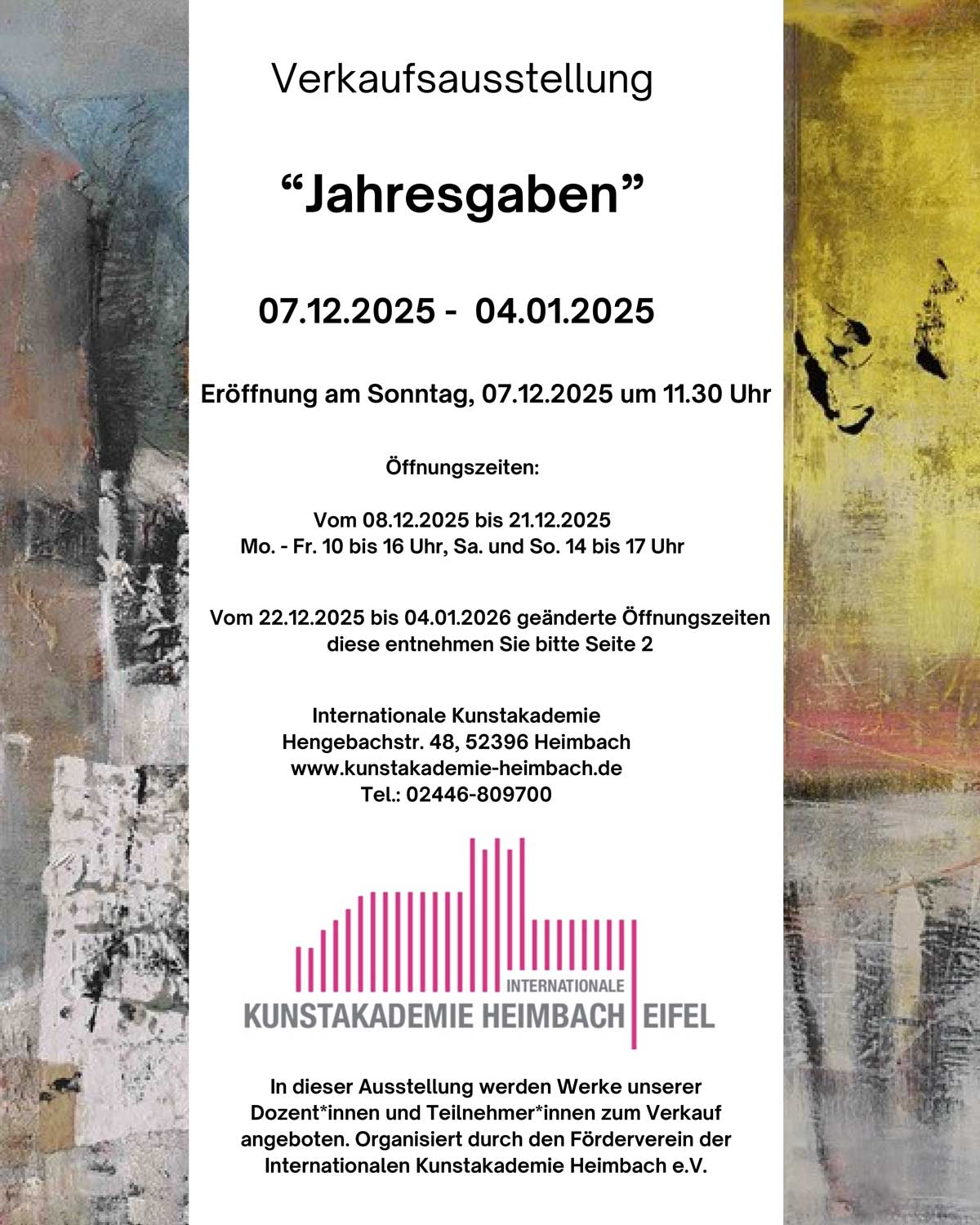 Verkaufsausstellung ab8 12 Jahresgaben 1